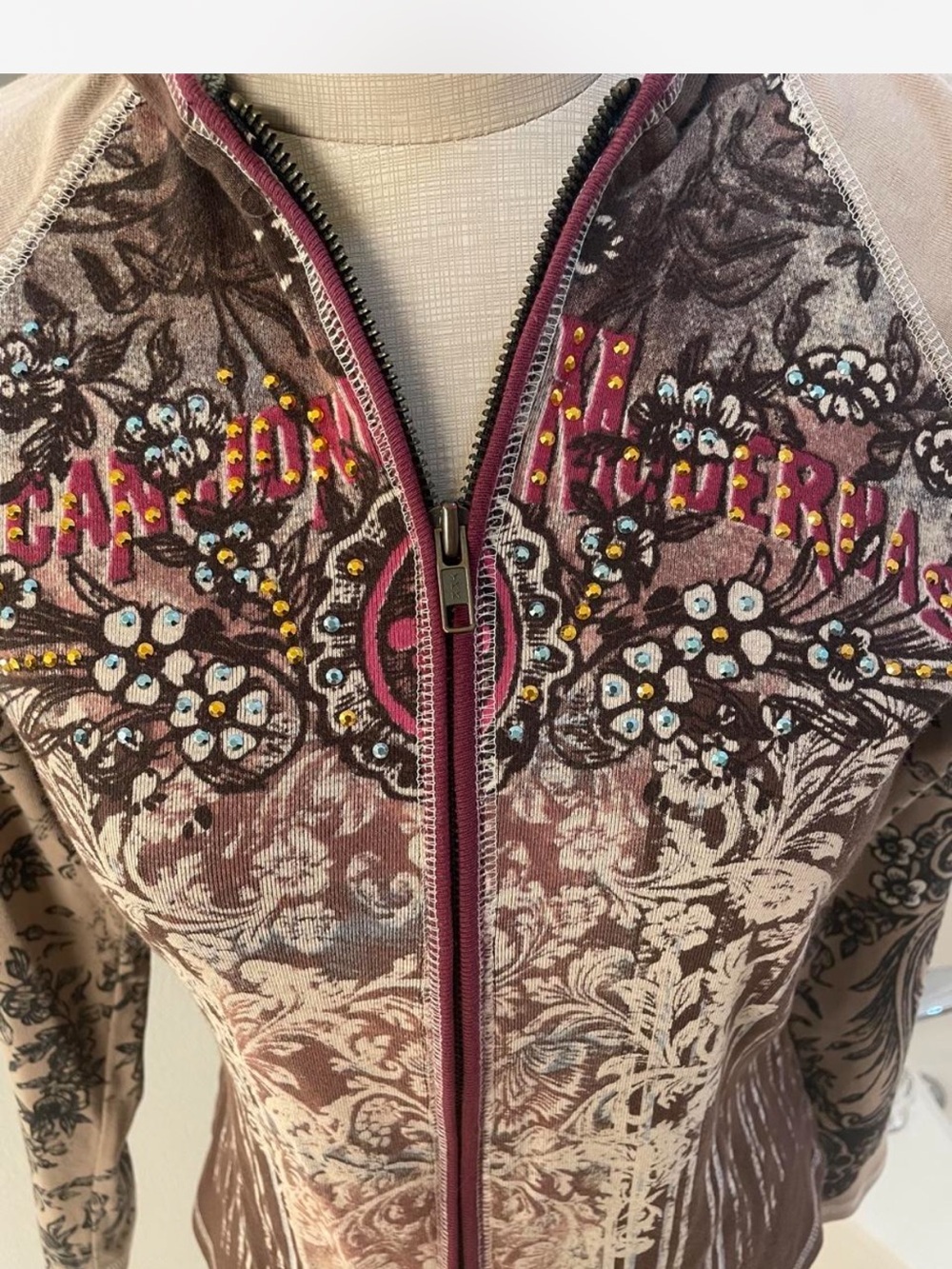 vanilla sugar vintage grunge y2k zip up jacket top whimsygoth - Picture 3 of 6